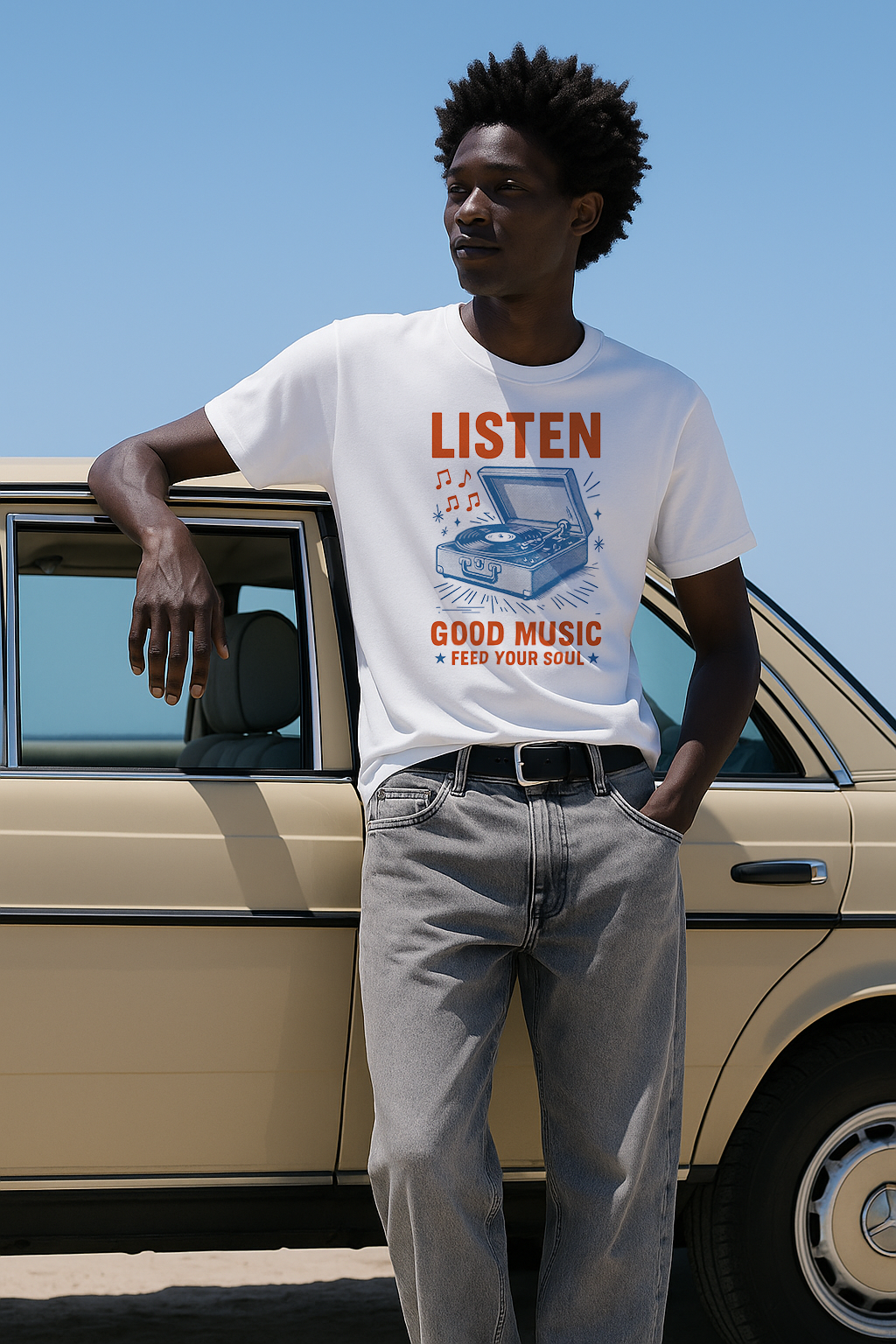 T-shirt Listen music
